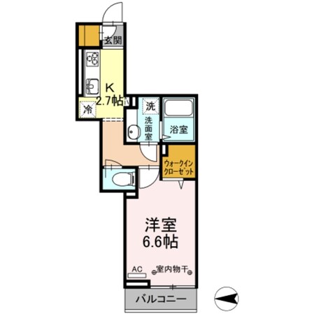 パレス国立の物件間取画像